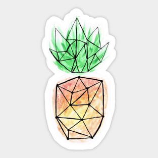 Watercolor Pineapple Sticker